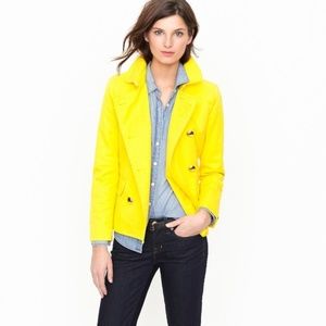 🌼J Crew Yellow Gold Mustard Trudy Peacoat Jacket